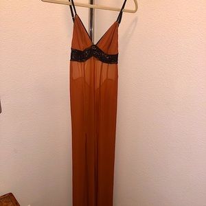 Urban outfitters burnt orange mesh lingerie